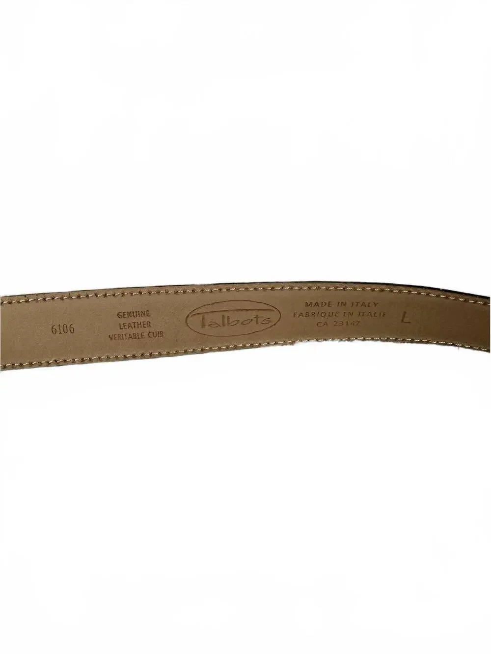 Talbots Vintage Italian Leather Croc Embossed Belt